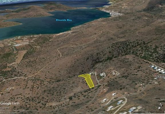 Kreta, Plaka Elounda: Grundstück mit Meerblick zum Verkauf