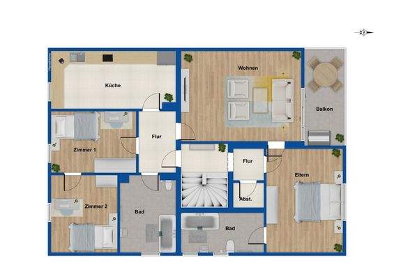 Grundriss Obergeschoss