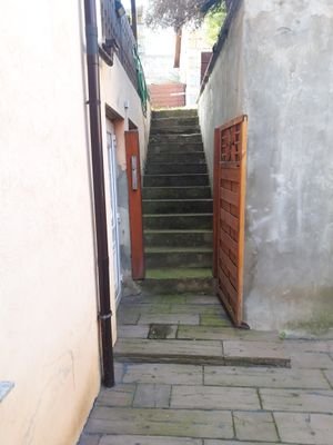 Aufgang zum Garten und zur Dachterrasse