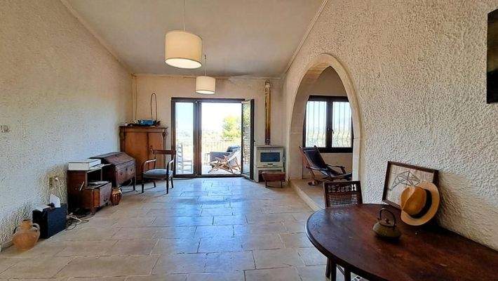 Kreta, Vamos: Geräumige Villa mit Meer- und Bergblick auf weitläufigem Grundstück