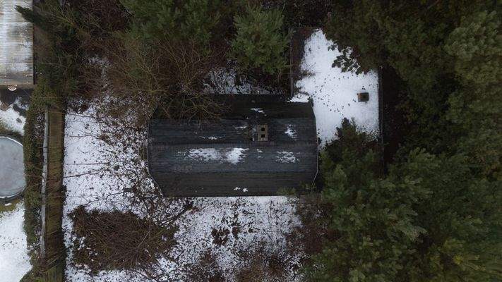 Abriss-Haus Vogelperspektive