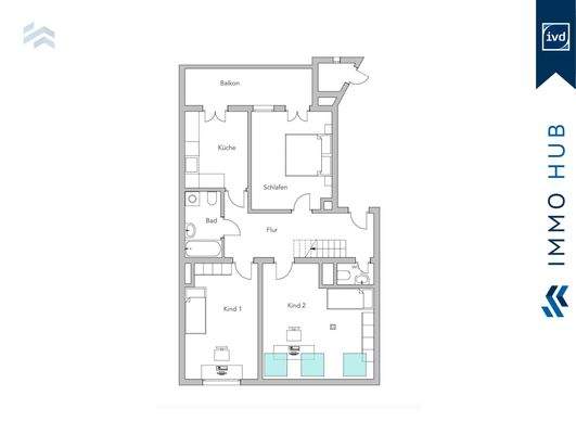 Grundriss untere Etage