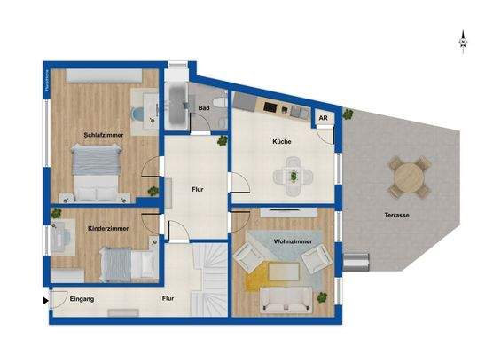 Grundriss Erdgeschosswohnung