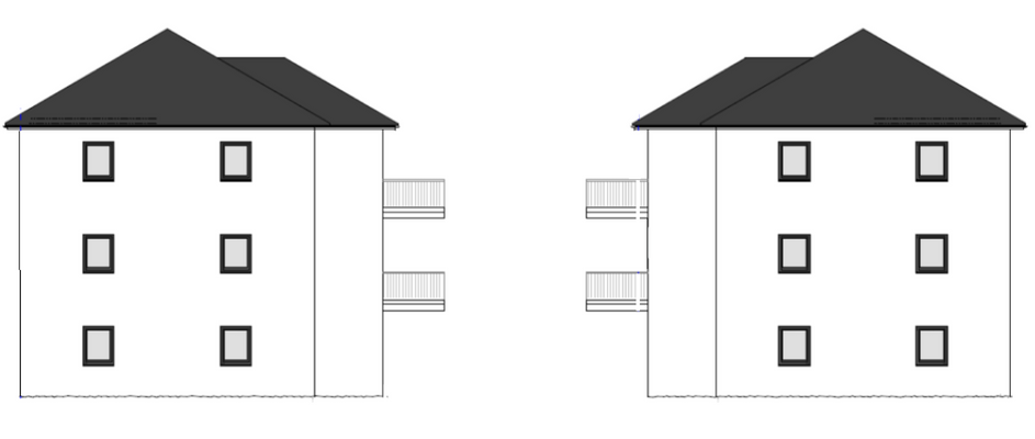 Ansicht West und Süd