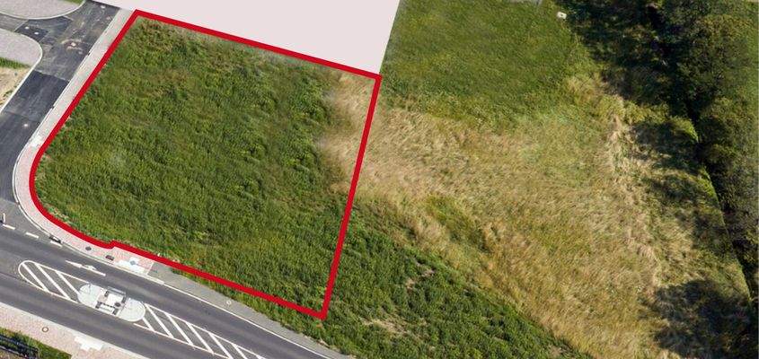 Draufsicht Grundstück gemarkert