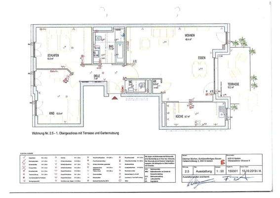Grundriss der Wohnung