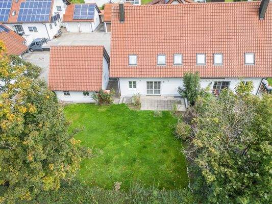 Drohnenansicht garten