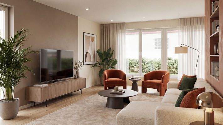 Wohnzimmer KI-generiert