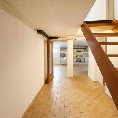 Heller Zugang ins gepflegte Kellergeschoss