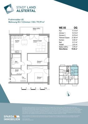 Grundriss Wohnung 60.5