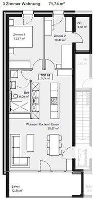 Hellbrunnenstrasse in Hohenems Whg B09 3-Zimmer i+R Wohnbau GmbH