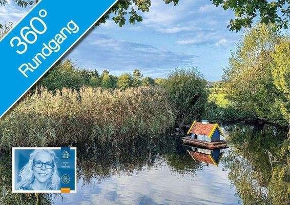 Ententeich gegenüber des Hauses