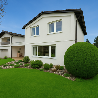 Gartenseite des Hauses