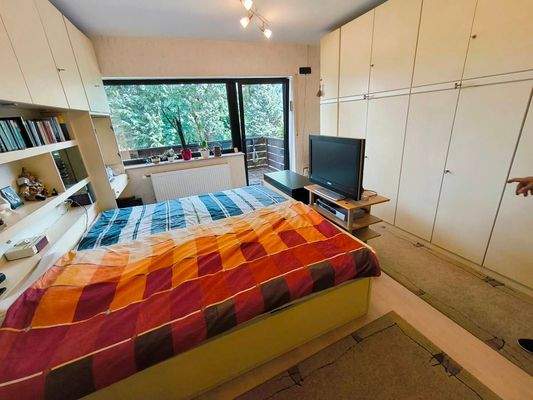 Das Schlafzimmer mit Gartenblick