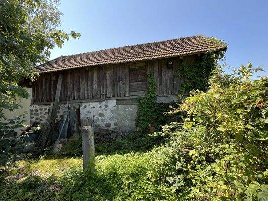 Ansicht Scheune Garage Rückseite