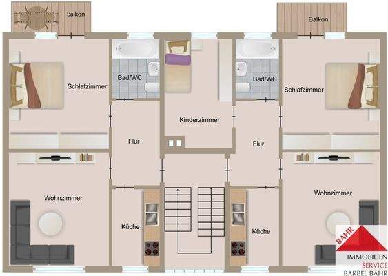 Gebäudeteil B Obergeschoss