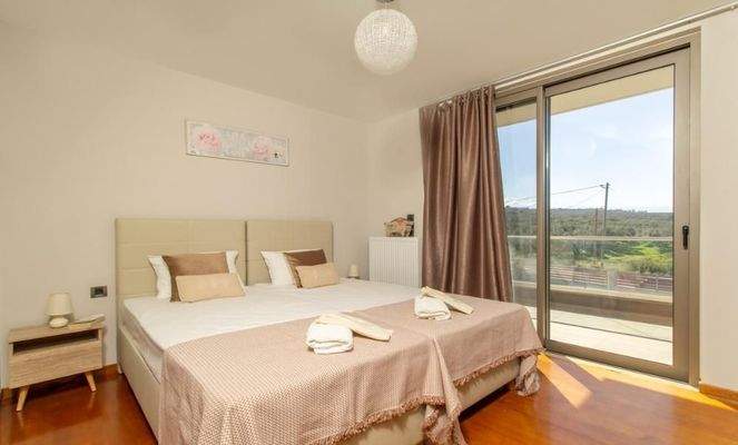 Kreta, Agios Onoufrios: Neu erbaute Villa mit perfektem Meerblick zu verkaufen