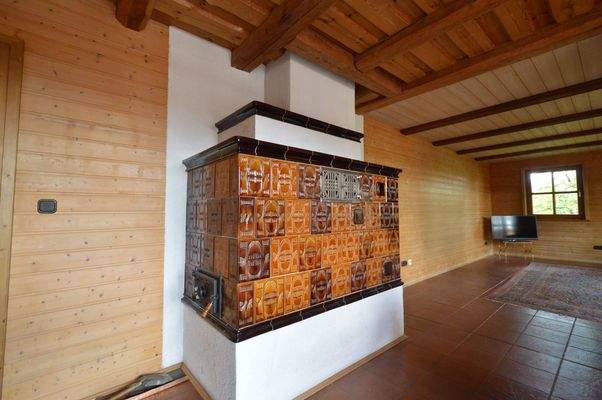 Grundofen im Esszimmer