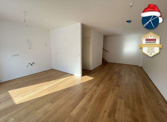 Wohnküche, Parkett, 27 m²