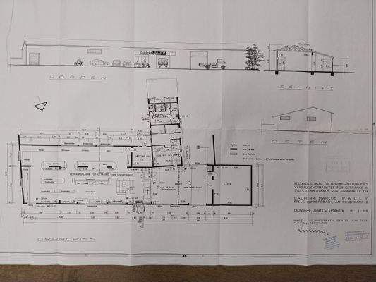 Grundriss mit Seitenansicht