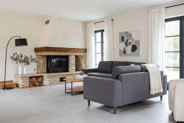 Kaminzimmer im Anbau-Visualisierung