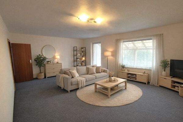 Einrichtungsbeispiel Wohnzimmer OG (KI-generiert)