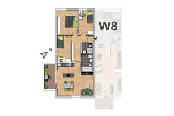 Grundriss Wohnung 8