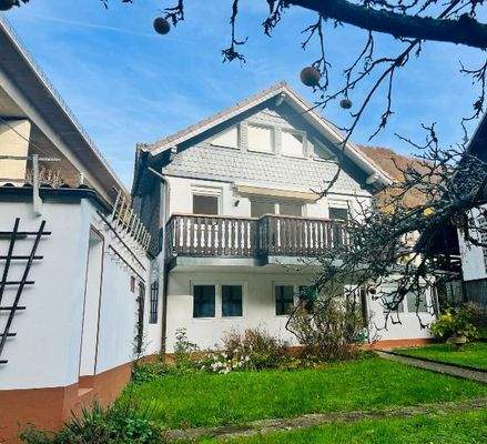 Ansicht Garten Blick aufs Haus 