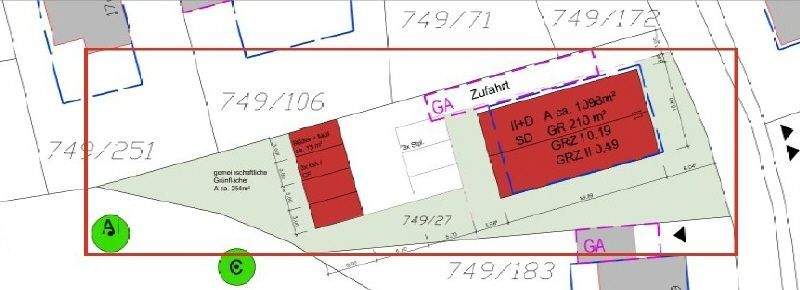Bebaungsvorschlag Dreispänner
