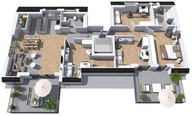 5 Zimmer-Penthouse mit ca. 140 m²