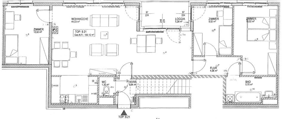 02 Wohnungsplan A. Baumgartnerstrasse 125_9_21 19.