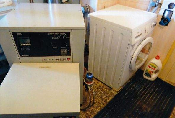 Heizungsraum mit Waschmaschine