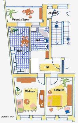 Grundriss, WE 4, 1.OG rechts