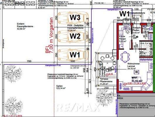Grundriss Erdgeschoss und Garten