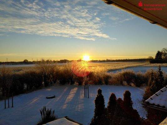Sonnenuntergang Garten