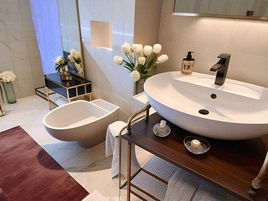 Bad (KI-unterstützt dekoriert)