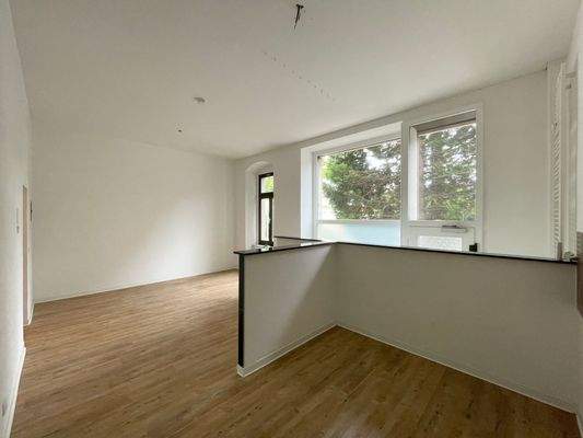 Blick in den offenen Wohnbereich