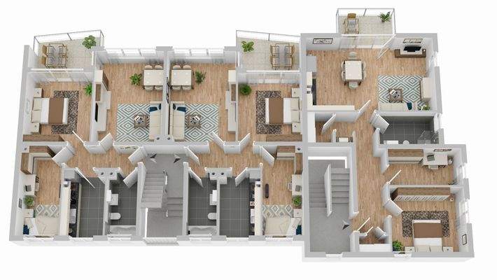 Grundriss OG + potenzieller Anbau