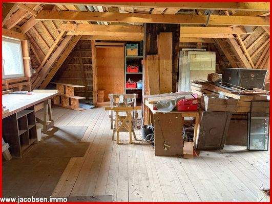 Reetdachhaus - Hobbyraum im Dachgeschoss 