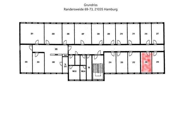 Grundriss Raum 218_2. OG