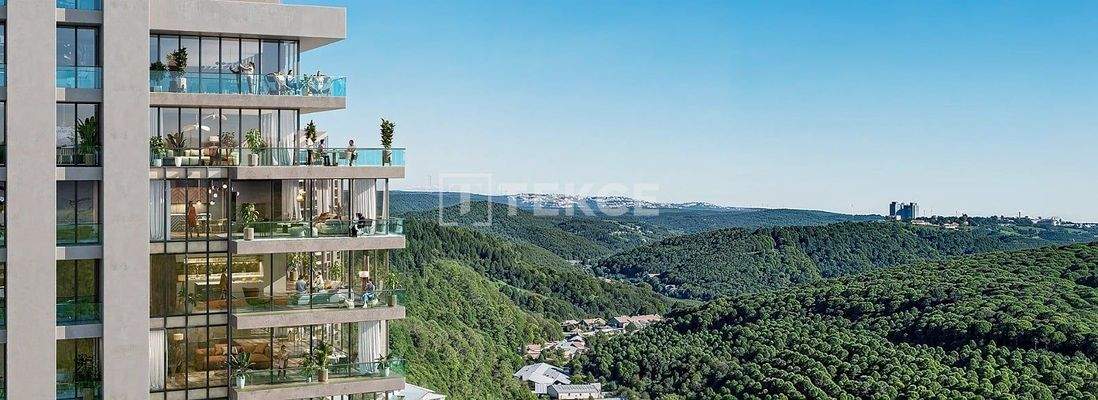 Forest-View Apartments with Balconies in İstanbul Sarıyer