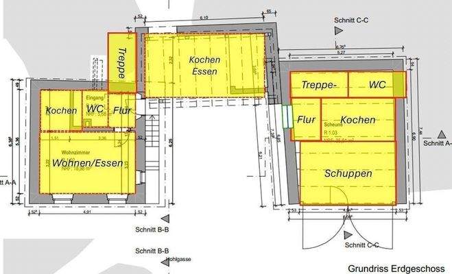 Alternativ  3 Sanierungsentwürfe oder als Neubau