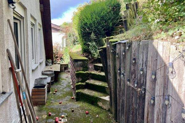 Freitritt am DG und Treppe in den Garten