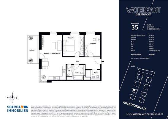 Grundriss Wohnung 35