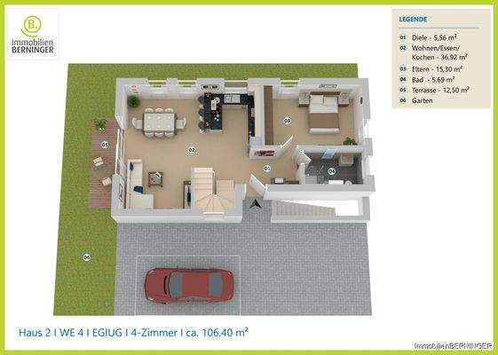 Grundriss Haus 2 WE 4 EG W 23174