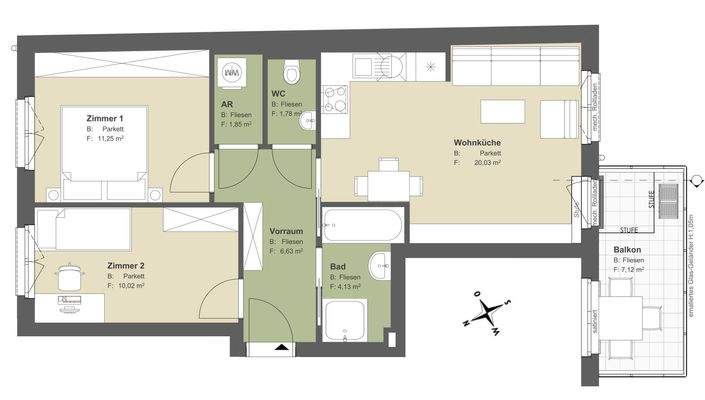 Grundriss Einrichtungsvorschlag