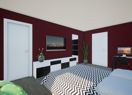 Schlafen (Visualisierung, Wohnbeispiel)