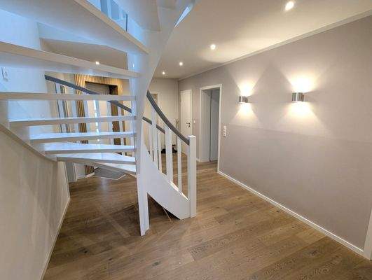 die Treppe wirkt wie ein Möbelstück