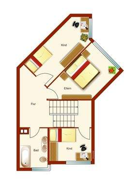 Obergeschoss (n. maßstäblich)