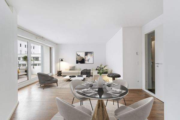 Wohn-/Esszimmer - virtuelles Staging